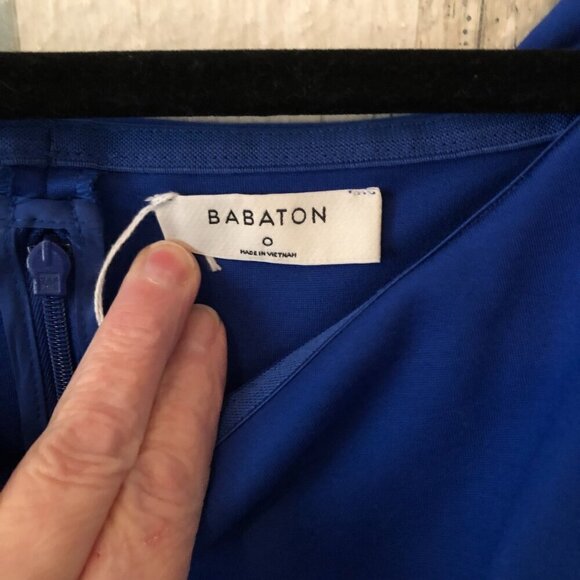 Aritzia Babaton Ruslan Midi Dress - Cobalt Blue Off Shoulder - Picture 3 of 6